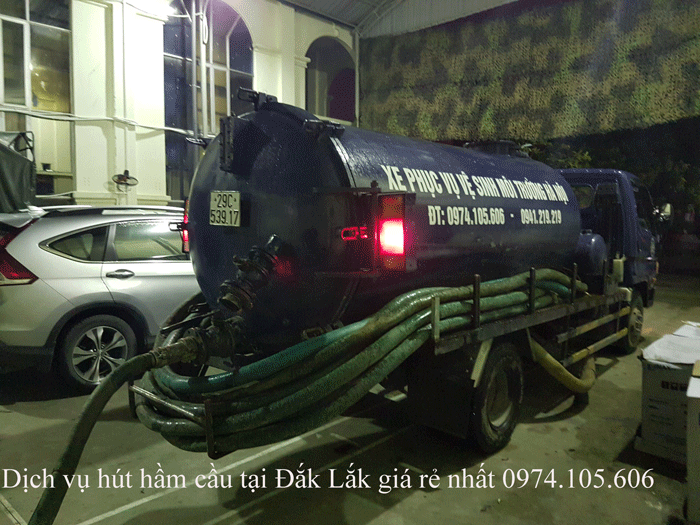 Dịch vụ hút hầm cầu tại Đắk Lắk giá rẻ nhất 0974.105.606