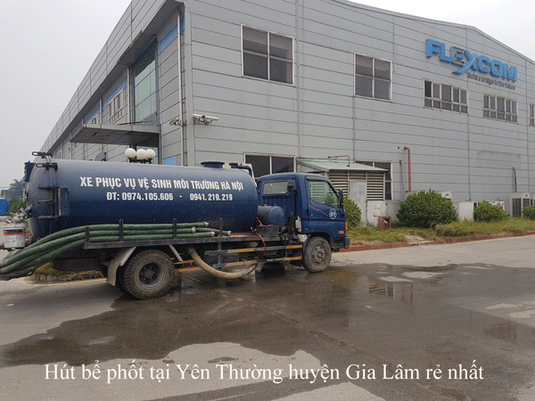 Hút bể phốt tại Yên Thường huyện Gia Lâm giá rẻ 0974.105.606